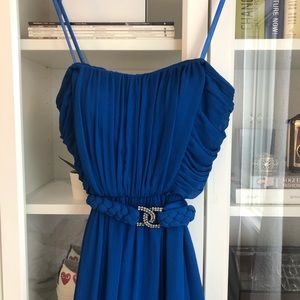 Strapless. Blue. Max & Cleo Gown